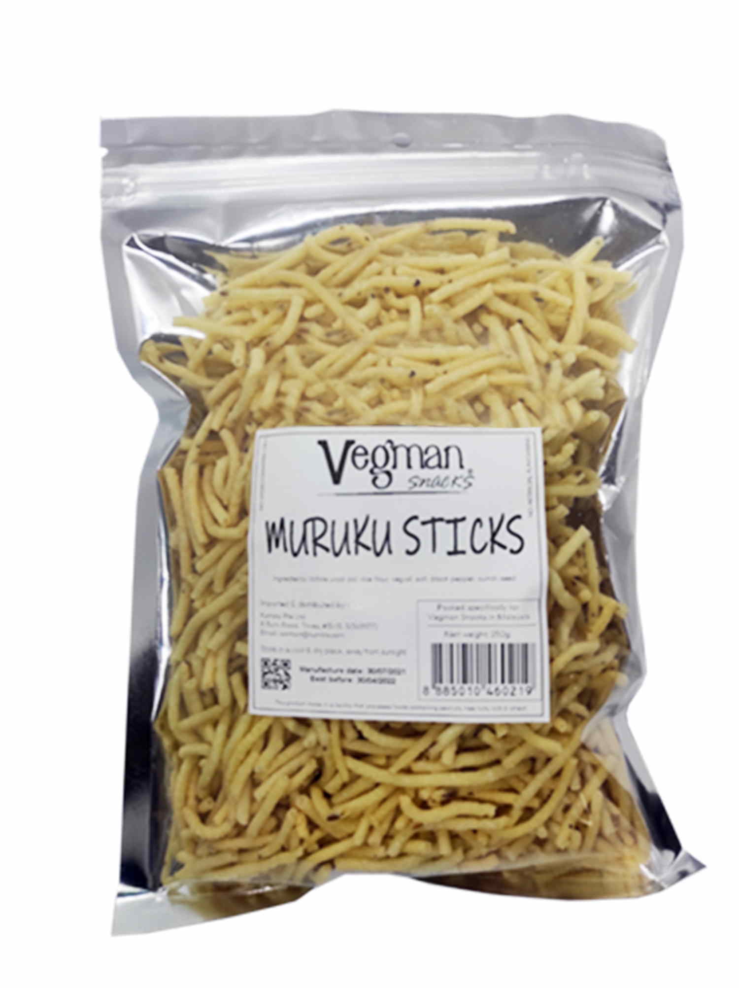 Vegman Snacks Muruku Sticks 250Gm